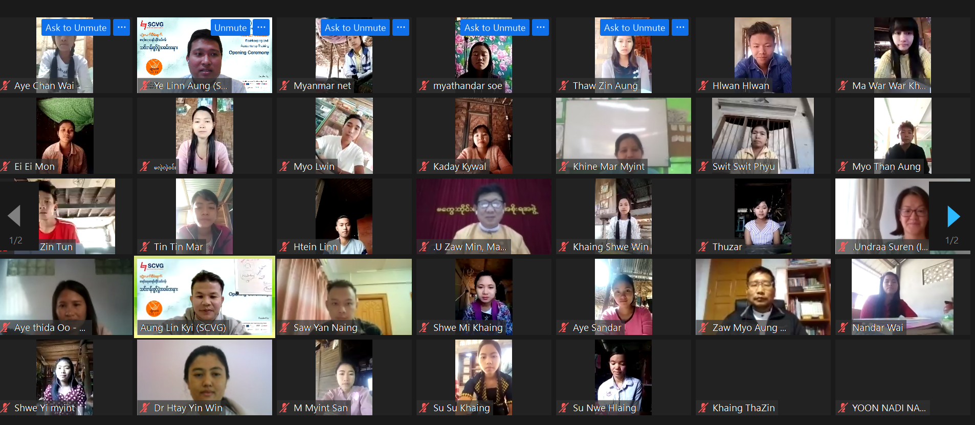 စာရင်းရေး၊ စာရင်းကိုင်သင်တန်း LCCI သင်တန်းဖွင့်ပွဲ အခမ်းအနား အွန်လိုင်းမှတစ်ဆင့် ဖွင့်လှစ်ခဲ့ခြင်း